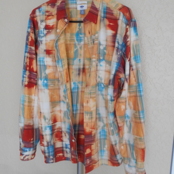 Old Navy Other - Custom Bleached Flannel Old Navy "slim fit" Shirt
